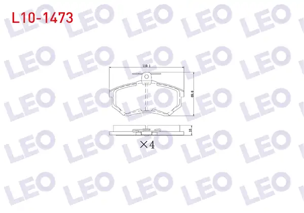 LEO L10-1473 | Fren Balata Ön Volkswagen Polo