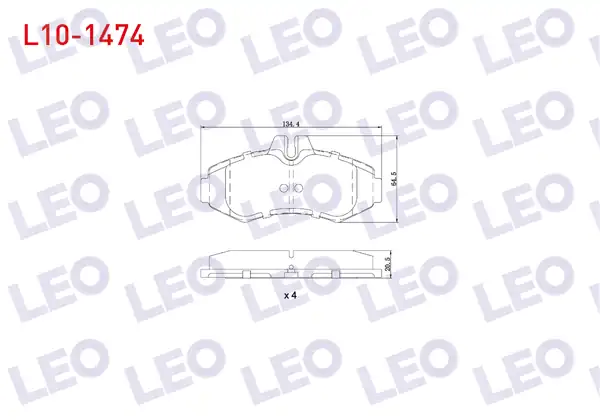LEO L10-1474 | Fren Balata Ön Mercedes Vito 638 108 CDI 1997 2003 Vito 638 110 CDI 1997 2003