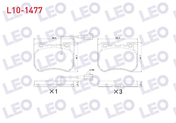 LEO L10-1477 | Fren Balata Fişli On Alfa Romeo 159 1.8 Mpı-1.8 Tbı-1.9 Jtdm-1.9 Jtb-2.0 Jtdm 2006-2011