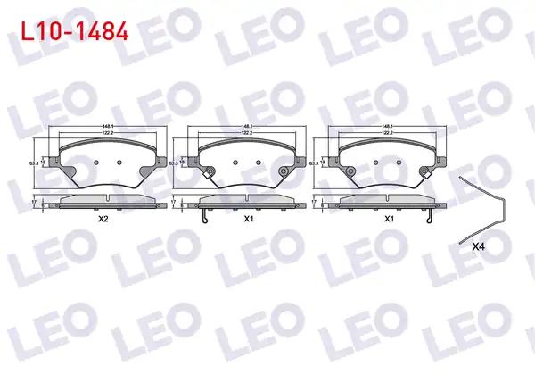 LEO L10-1484 | Fren Balata Ön Ikazlı Chery Omoda 5 2023 Tıggo 8 Pro 2023