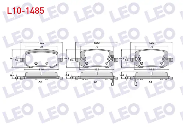 LEO L10-1485 | Fren Balata Arka Ikazlı Hyundai Tucson IV 2020 Kia Sportage V 2020