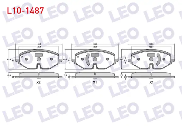 LEO L10-1487 | Fren Balata Ön VW Golf VIII 2020 Skoda Octavia IV 2019 Seat N 2019