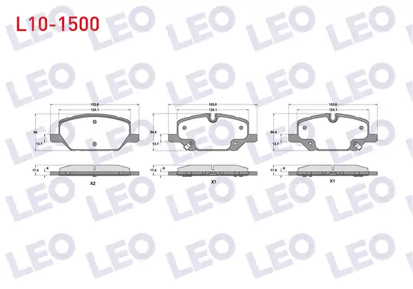 LEO L10-1500 | Fren Balata Ön Ikazlı Opel Insignia B 1 5t 1 6 CDTI 2 0 CDTI 2 0t 17 Jant 2017