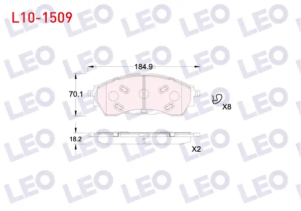 LEO L10-1509 | Fren Balata Ön Ford Ranger 2 0 Ecoblue 2019 2 2 TDCI 3 2 TDCI 2011