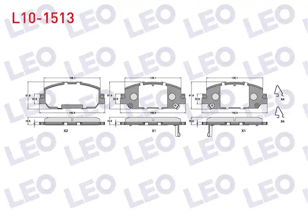 LEO L10-1513 | Fren Balata Ön Ikazlı Honda Cr V V 2016