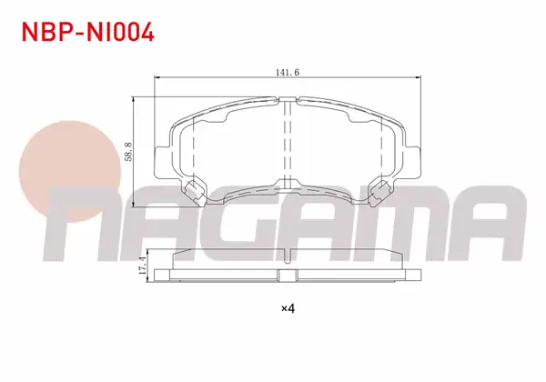 NAGAMA Nbp Ni004 Fren Balata Ön Nissan Qashqai