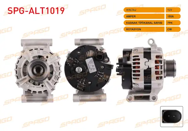SPAGO SPG-ALT1019 |Ford Transit 2014-2018 Model Arası 2.2 TDCI  Alternatör