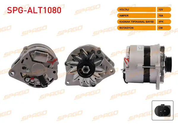 SPAGO Spg Alt1080 Alternatör 12v 70a 1pk Alt970 Favorit 1 3 92 97 Felicia 1 3 94 01