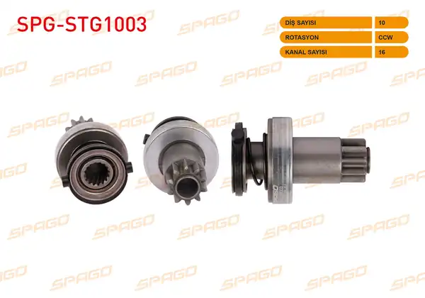 SPAGO Spg Stg1003 Marş Dişlisi 10 Dış Ccw 16 Kanal Volkswagen Transporter T4