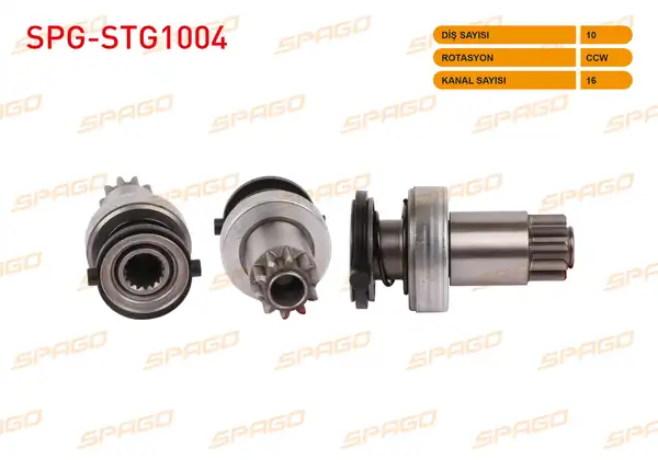SPAGO Spg Stg1004 Marş Dişlisi 10 Dış Ccw 16 Kanal Volkswagen Passat 1 8 1990 1996 Audi A3 1 8 1996 2003