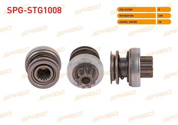 SPAGO Spg Stg1008 Marş Dişlisi 9 Dış Cw 16 Kanal Opel Astra F