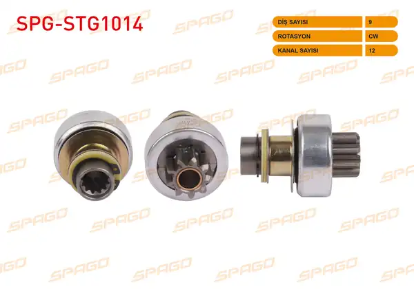 SPAGO Spg Stg1014 Marş Dişlisi 9 Dış Cw 12 Kanal Fiat 131 Tipo Tempra Uno