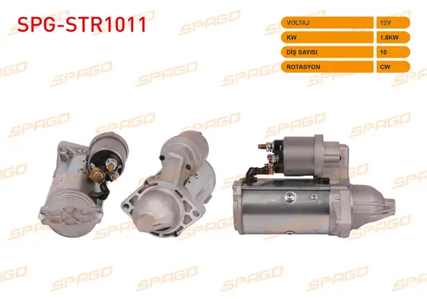SPAGO Spg Str1011 Marş Motoru 12v 1 8kw 10 Dış Cw Str3162 Astra H J Corsa C D Combo Doblo Linea 1 3 Dizel Araclar İçin
