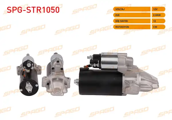 SPAGO Spg Str1050 Marş Motoru 12v 2 0kw 12 Dış Cw Str6840 Transit 06 14 Ducato 06 12 Boxer 06 16 Jumper 06 16 2 2 Hdi Araclar İçin