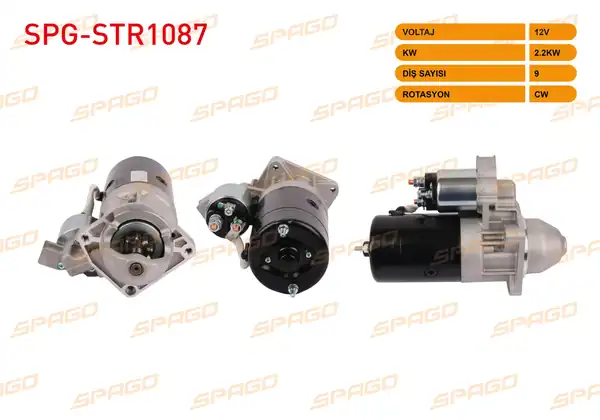 SPAGO Spg Str1087 Marş Motoru B Tipi 12v 2 2kw 9 Dış Cw Boxer 96 06 Jumper 99 06 Ducato 94 06 2 5 2 8 Hdi Araclar İçin