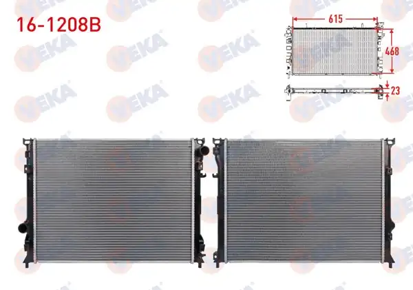 VEKA 16-1208B | Su Radyatörü Brazing Chrysler 300 C 2.7-3.0 Crd-3.5-6.1 A-T / M-T 2004-2011 / Lancıa Thema (Lx) 3.0 Crd A-T / M-T 2011 -