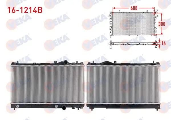 VEKA 16-1214B | Su Radyatörü Brazing Chrysler Neon 2.0 16V 1995-1998 A-T / M-T