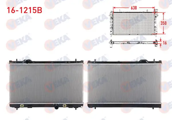 VEKA 16-1215B | Su Radyatörü Brazing Chrysler Neon 2.0 16V 1999-2006 A-T