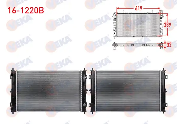 VEKA 16-1220B | Su Radyatörü Brazing Chrysler Stratus Cabrıo (Ja) 2.0, 2.5 1995-2001 A-T