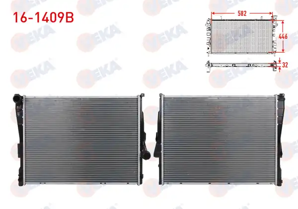 VEKA 16-1409B | Su Radyatörü Brazing BMW 3 Serisi (E46) 316 Ci A-T / M-T Ac + /-1998-2005