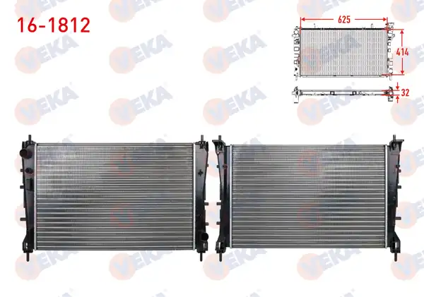 VEKA 16-1812 | Su Radyatörü Mekanik Fiat Linea 323 1 3 Mjt 90 Hp M T 2007