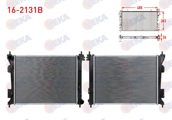 VEKA 16-2131B | Su Radyatörü Brazing Hyundai Accent Blue 1.6 CRDI M-T 2012 -