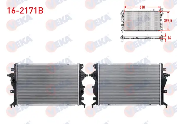 VEKA 16-2171B | Su Radyatörü Brazing 5 5mm Fin Hyundai Ioniq 1 6 GDI Hybrid 2016 Kia Nıro 1 6 GDI 2017