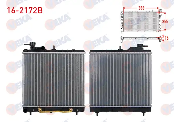 VEKA 16-2172B | Su Radyatörü Brazing Hyundai Atos (Mx) 1.0İ A-T 1998-2005