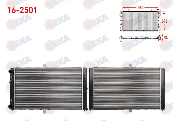 VEKA 16-2501 | Su Radyatörü Mekanik Lada Vega 2110 1 5 M T 1990 1999