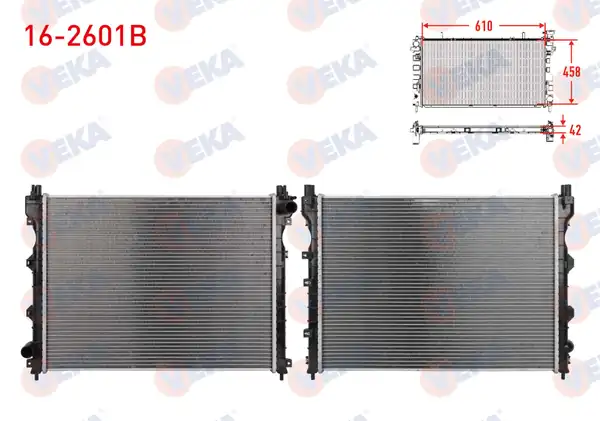 VEKA 16-2601B | Su Radyatörü Brazing Land Rover Freelander Ln 2 0 Td4 A T M T Ac 1998 2007