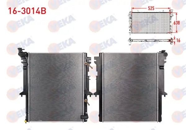 VEKA 16-3014B | Su Radyatörü Brazing Mitsubishi L 200 (Kbt,Kat) 2.5 Dıd A-T 2004 -