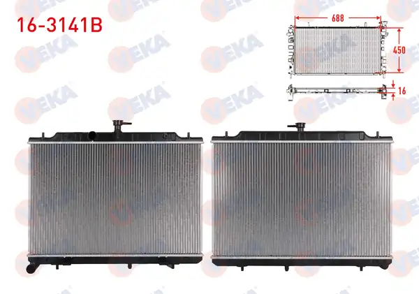 VEKA 16-3141B | Su Radyatörü Brazing Nissan X Traıl T31 2 0 dCi M T A T Ac 2007 2013