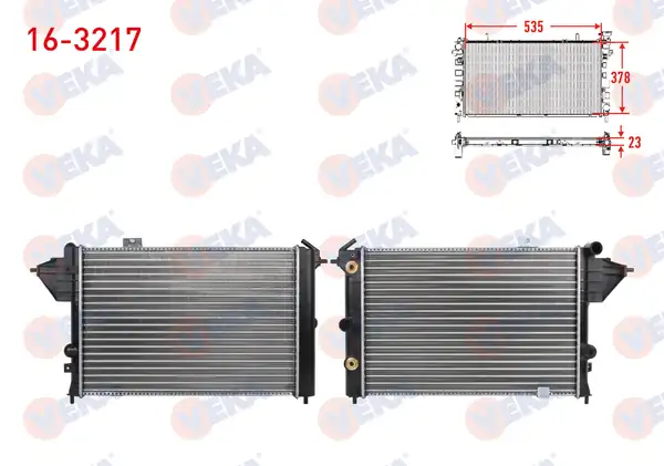 VEKA 16-3217 | Su Radyatörü Mekanik Opel Vectra A 1 8 A T 1988 1995