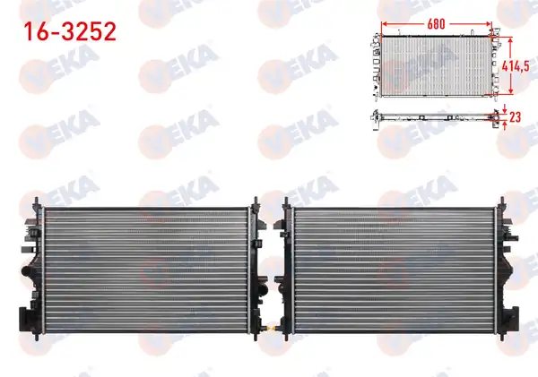 VEKA 16-3252 | Su Radyatörü Mekanik Opel Insignia 1.6 T M-T Ac + /-2008 -