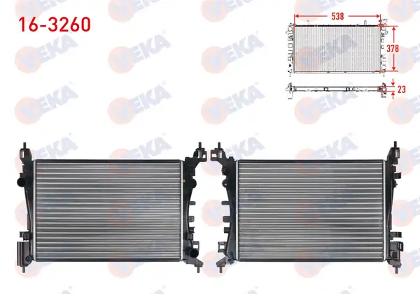 VEKA 16-3260 | Su Radyatörü Mekanik Opel Corsa D 1 2 Xel XER M T Ac 2006 2014