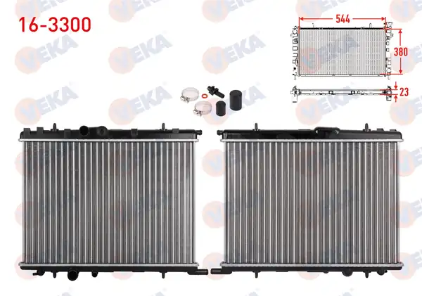 VEKA 16-3300 | Su Radyatörü Mekanik Universal Tip Peugeot Partner 5 5f 1 9 D M T 1996 2008