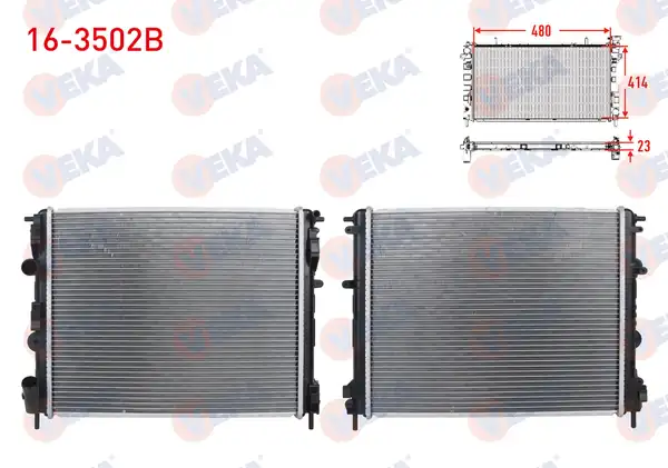 VEKA 16-3502B | Su Radyatörü Brazing M T Renault Clio II