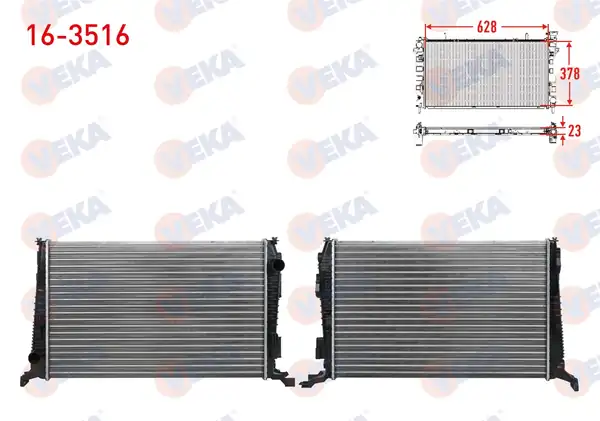 VEKA 16-3516 | Su Radyatörü Mekanik Dacia Duster 1.5 DCI (K9k 892-894-896-898) 4X4 M-T Ac + 110 Hp 2010 -