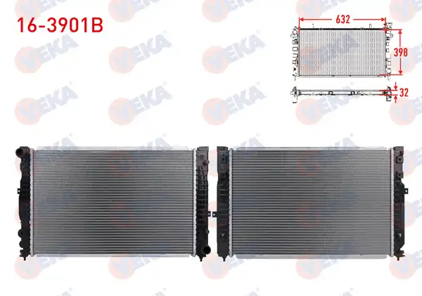 VEKA 16-3901B | Su Radyatörü Brazing Skoda Superb 3u4 2 5 TDI 2 8 M T 2002 2010 VW Passat 3b3 2 5 TDI 2 8 Vr6 M T 2005 2005
