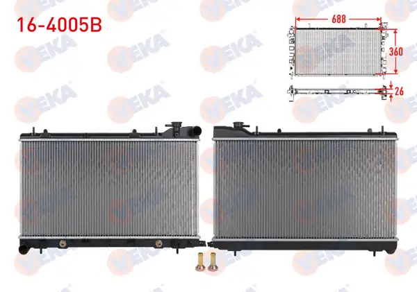 VEKA 16-4005B | Su Radyatörü Brazing Subaru Forester (Sg) 2.0İ Awd 2002-2007