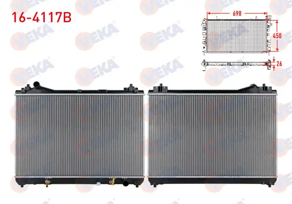 VEKA 16-4117B | Su Radyatörü Brazing Suzuki Grand Vitara II (Jt) 1.6 Vvt-I 4X4 A-T 2005 -