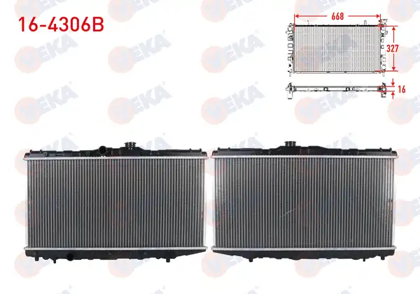 VEKA 16-4306B | Su Radyatörü Brazing Toyota Corolla _e9_ 1 3i Ae92 M T 1987 1993