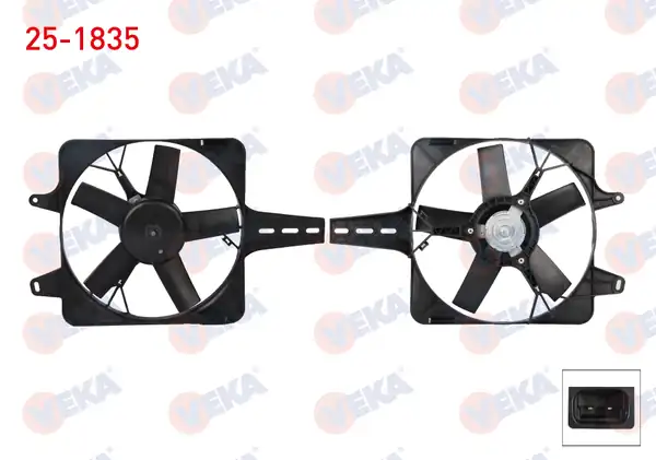 VEKA 25-1835 | Fan Motoru Davlumbazlı Tekli Fanlı Fiat Uno 60 1989 1996