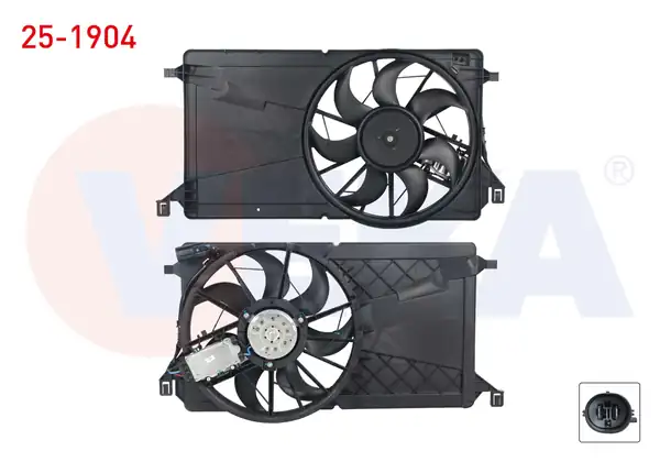 VEKA 25-1904 | Fan Motoru Su Klima Davlumbazlı Tekli Fan Beyinli Ford Focus II Da 1 6 TDCI Doch 2004 2011