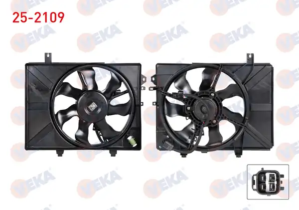 VEKA 25-2109 | Fan Motoru Su Radyatörü Rezistanslı Hyundai Getz Tb 1 3i Davlumbazlı 2002 2005