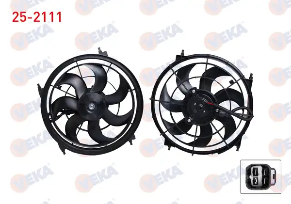 VEKA 25-2111 | Fan Motoru Su Radyatörü Davlumbazlı Hyundai İ20 Pb Pbt 1 4 CRDI Hindistan Uretımı 2008 2012