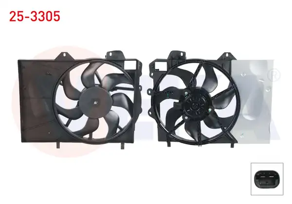 VEKA 25-3305 | Fan Motoru Su Radyatörü Davlumbazlı Tekli Fanlı 140 Watt Citroen C Elysee 1 6 Hdi 2012