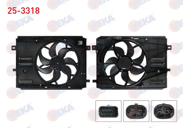 VEKA 25-3318 | Fan Motoru Peugeot 308 3008 5008 Partner Rifter Citroen C4 Berlingo Jumpy 1 5 Hdi