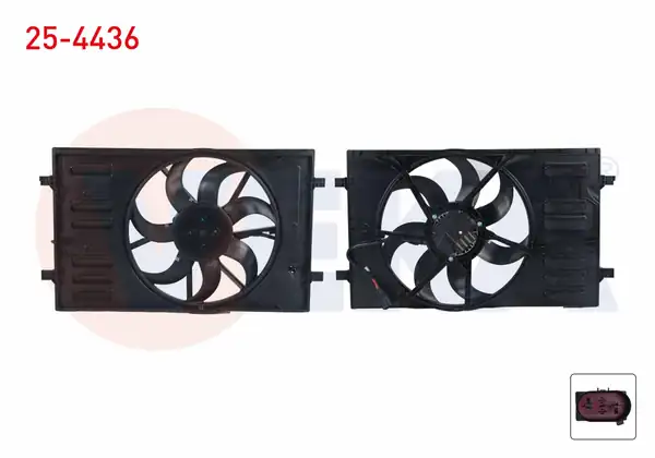 VEKA 25-4436 | Fan Motoru Su Radyatörü Davlumbazlı Tekli Fan Volkswagen Golf VII