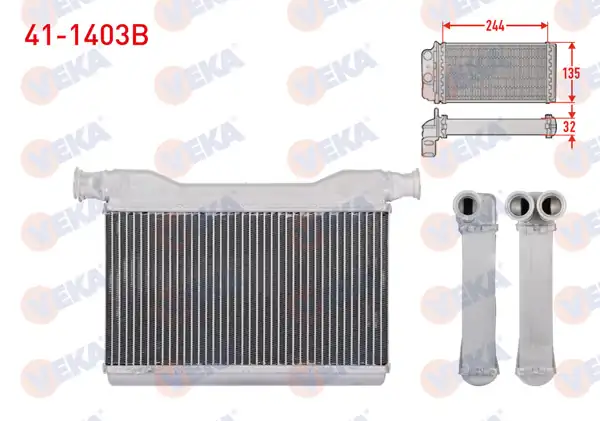VEKA 41-1403B | Kalorifer Radyatörü Brazing BMW 5 Serisi (F10) 520D-520İ-525D-530D 2010-/ 7 Serisi (F01,F02,F03,F04) 730D-740D-740İ 2009 -